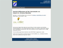 Tablet Screenshot of dr-oberhofer.de